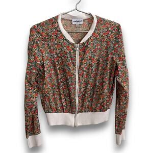 Cacharel Vintage 80s Liberty Floral Bomber Jacket Size 40 Cotton